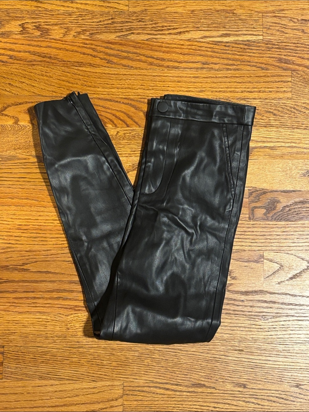 Zara Black Faux Leather Pants